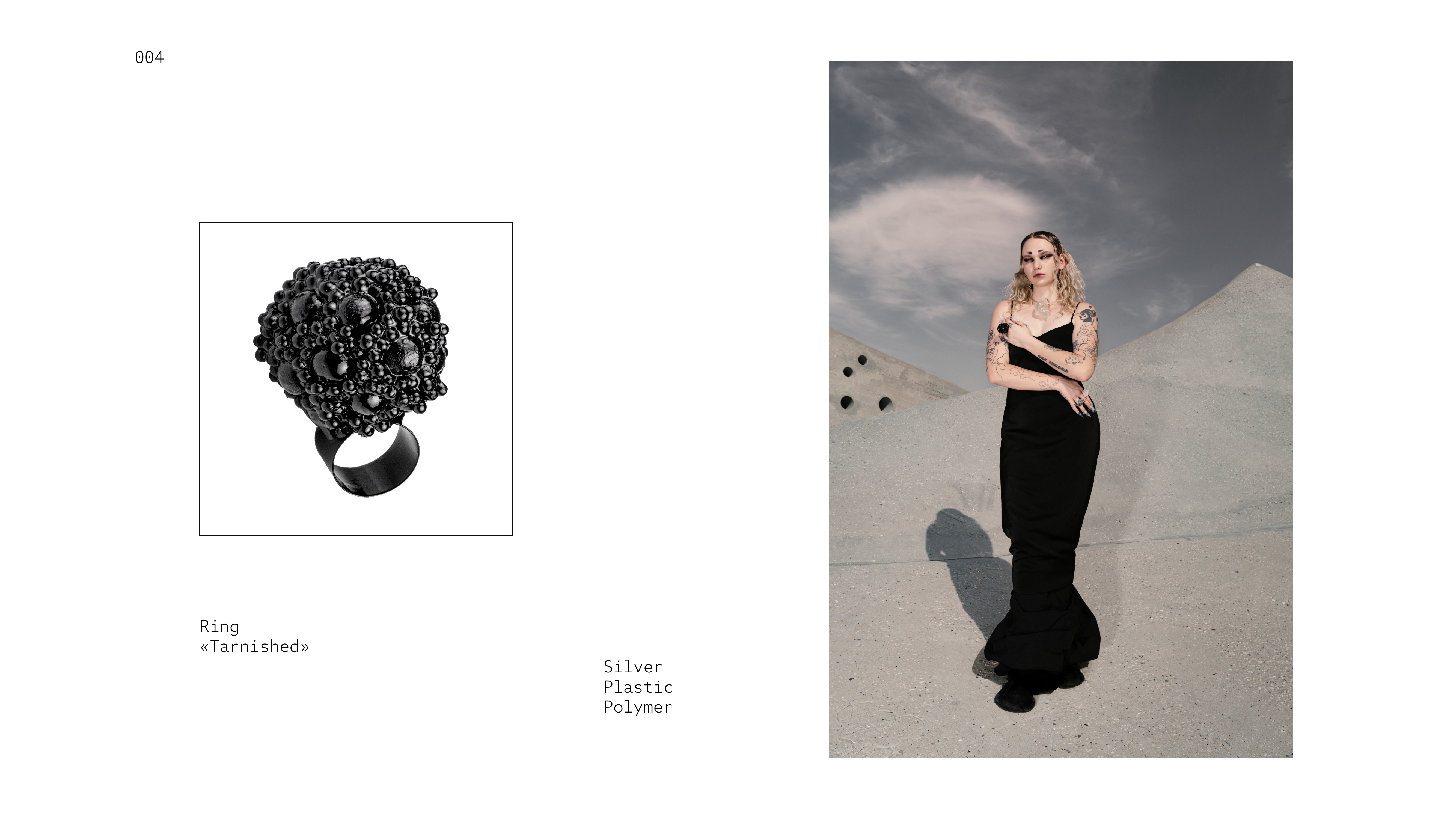 THIRST 004 — Ring «Tarnished» — Silver, Plastic, Polymer