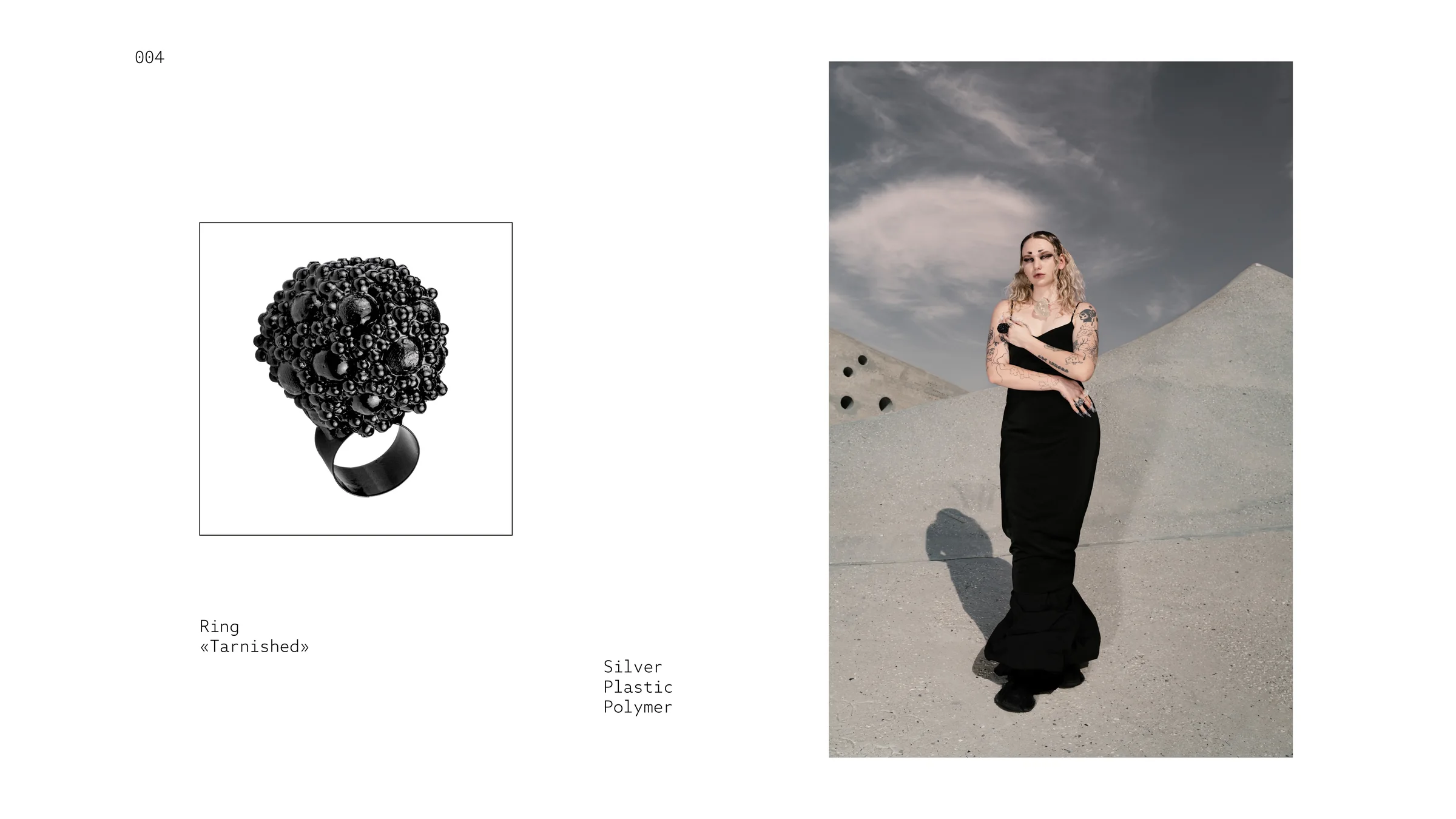 THIRST 004 — Ring «Tarnished» — Silver, Plastic, Polymer